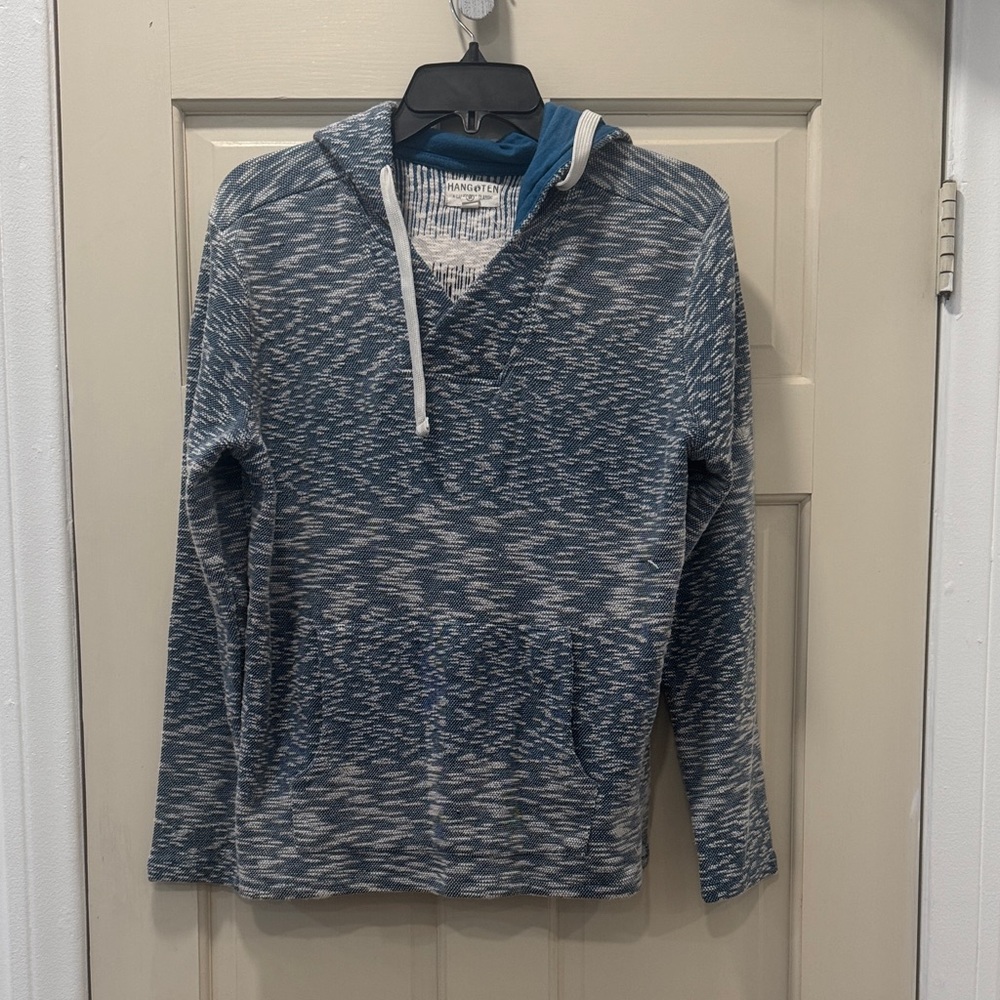 Hang Ten V-Neck Sweater in Blue and Gray